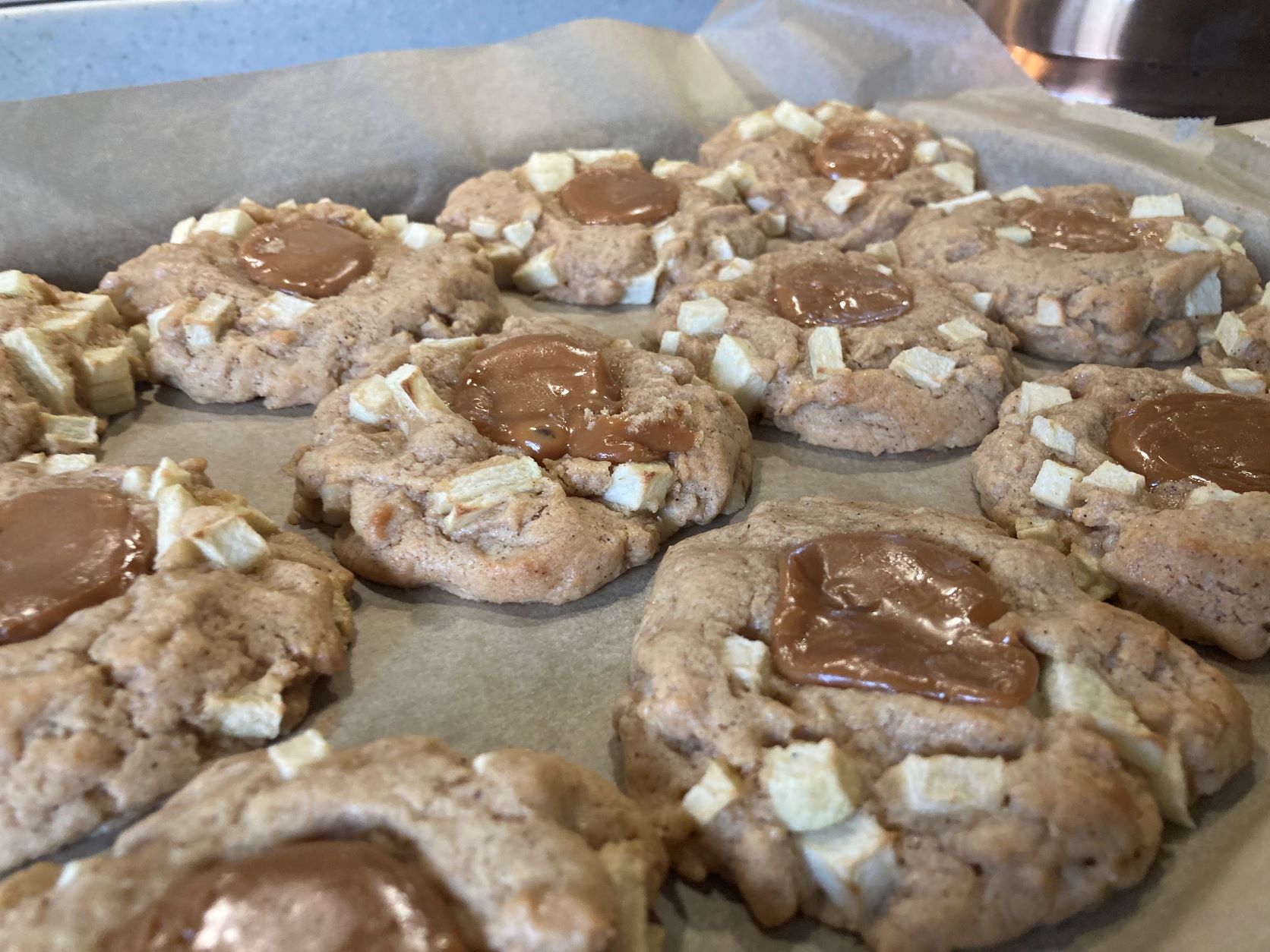 Homemade Spiced Toffee and Apple Cookies