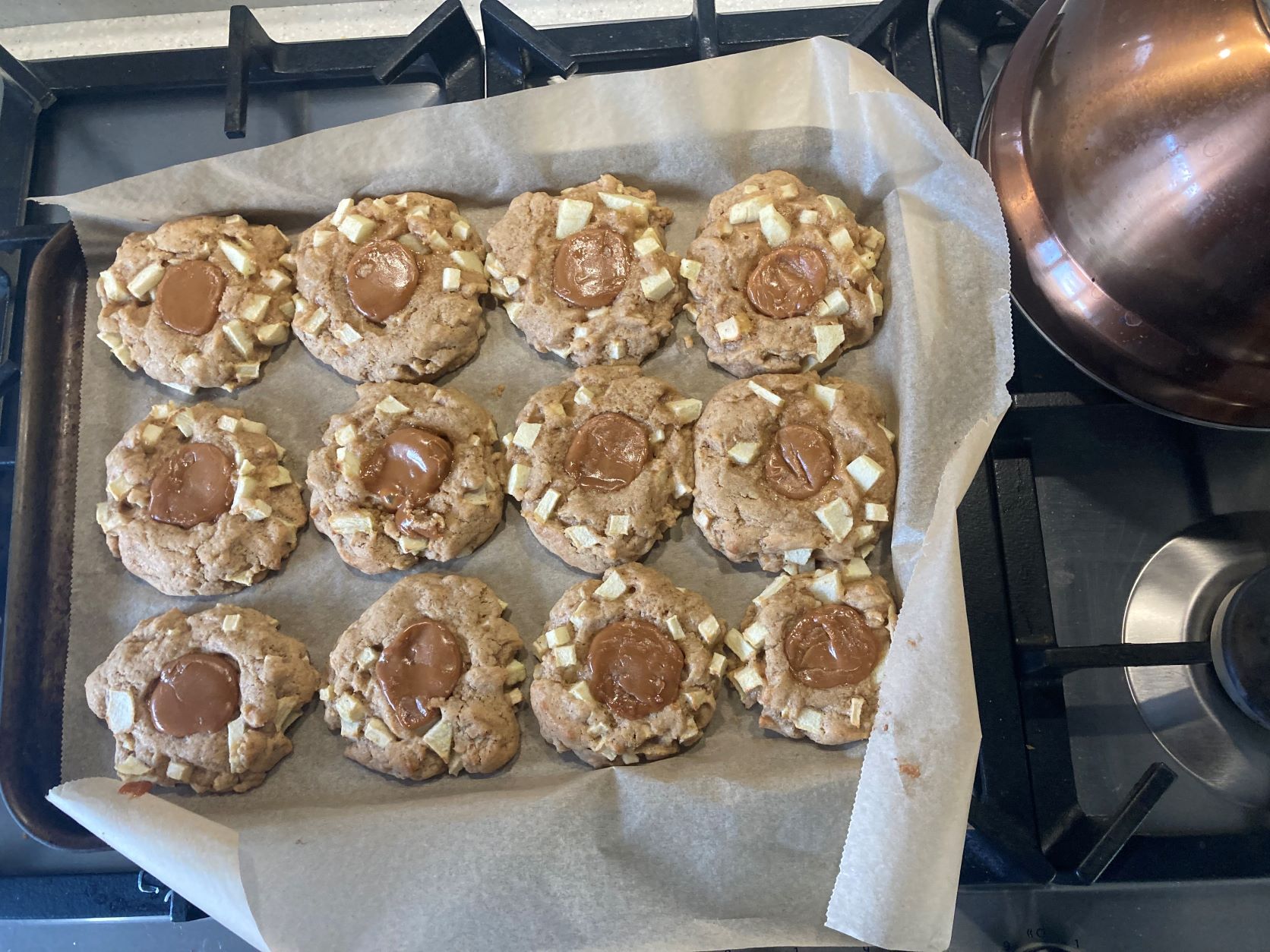 Homemade Spiced Toffee and Apple Cookies