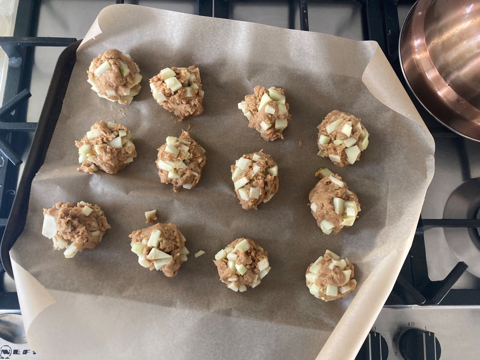 Homemade Spiced Toffee and Apple Cookies