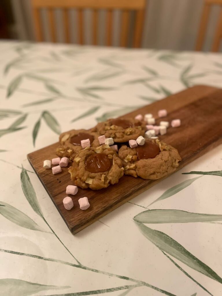 Homemade Spiced Toffee and Apple Cookies