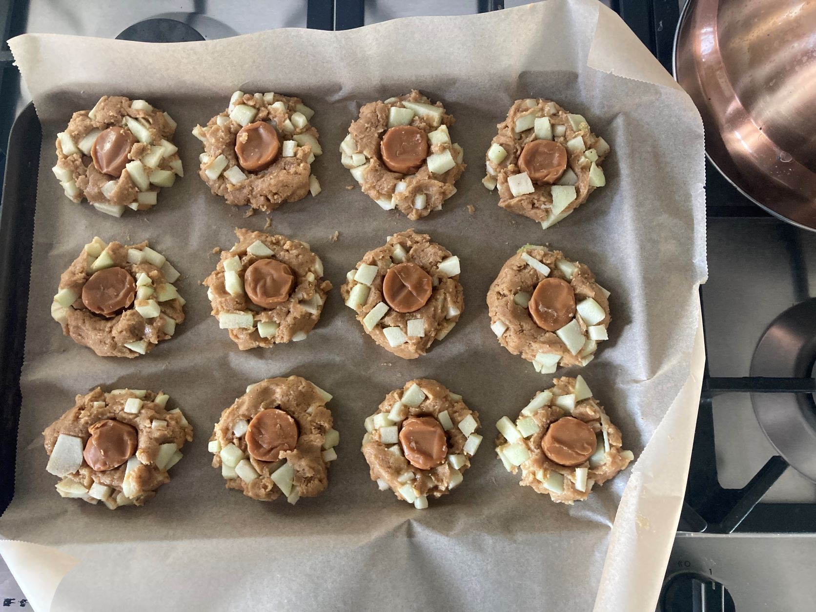 Homemade Spiced Toffee and Apple Cookies